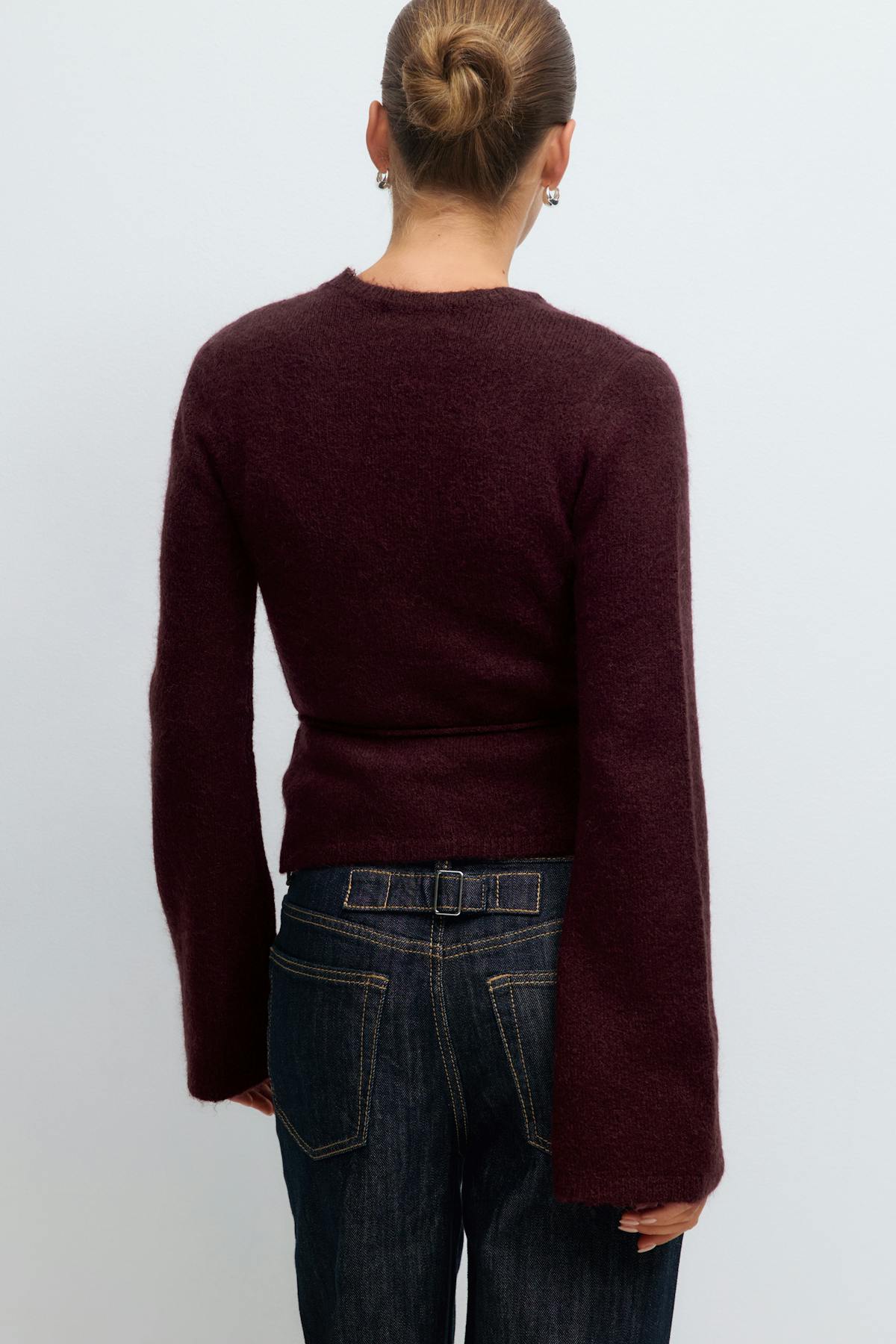 Knitted wrap cardigan