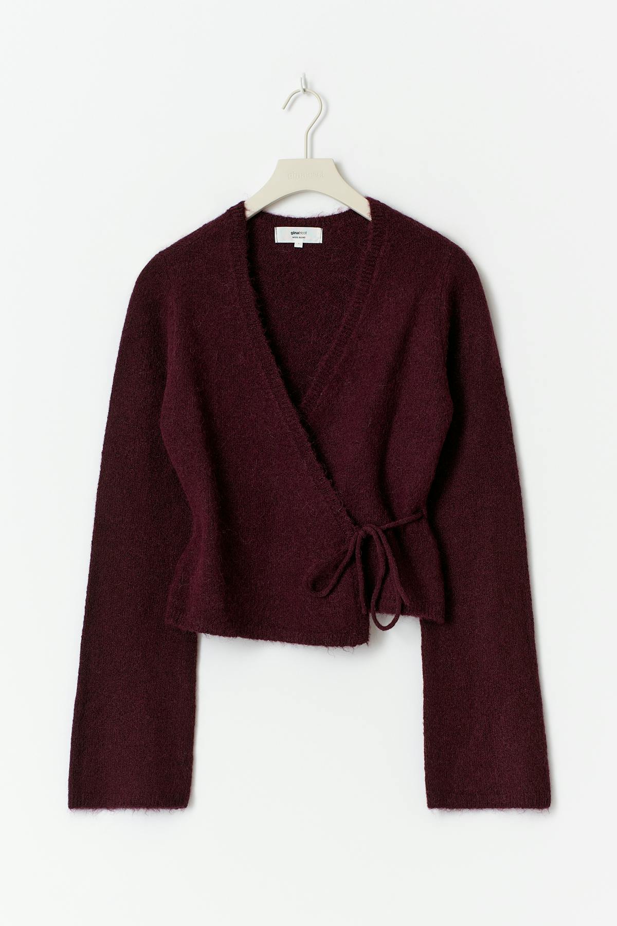 Knitted wrap cardigan