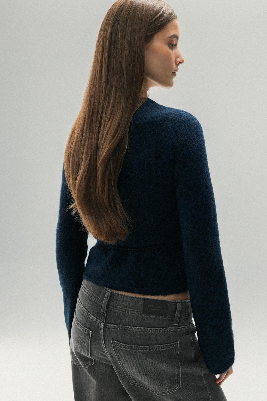 Knitted wrap cardigan