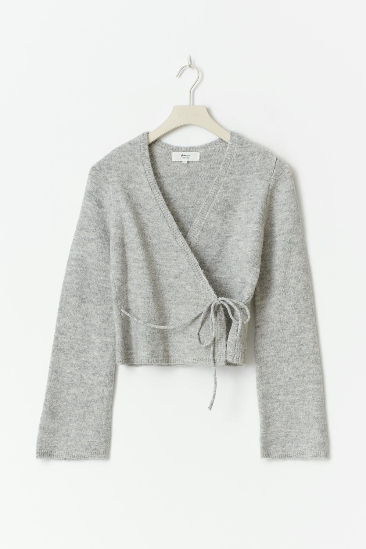 Knitted wrap cardigan