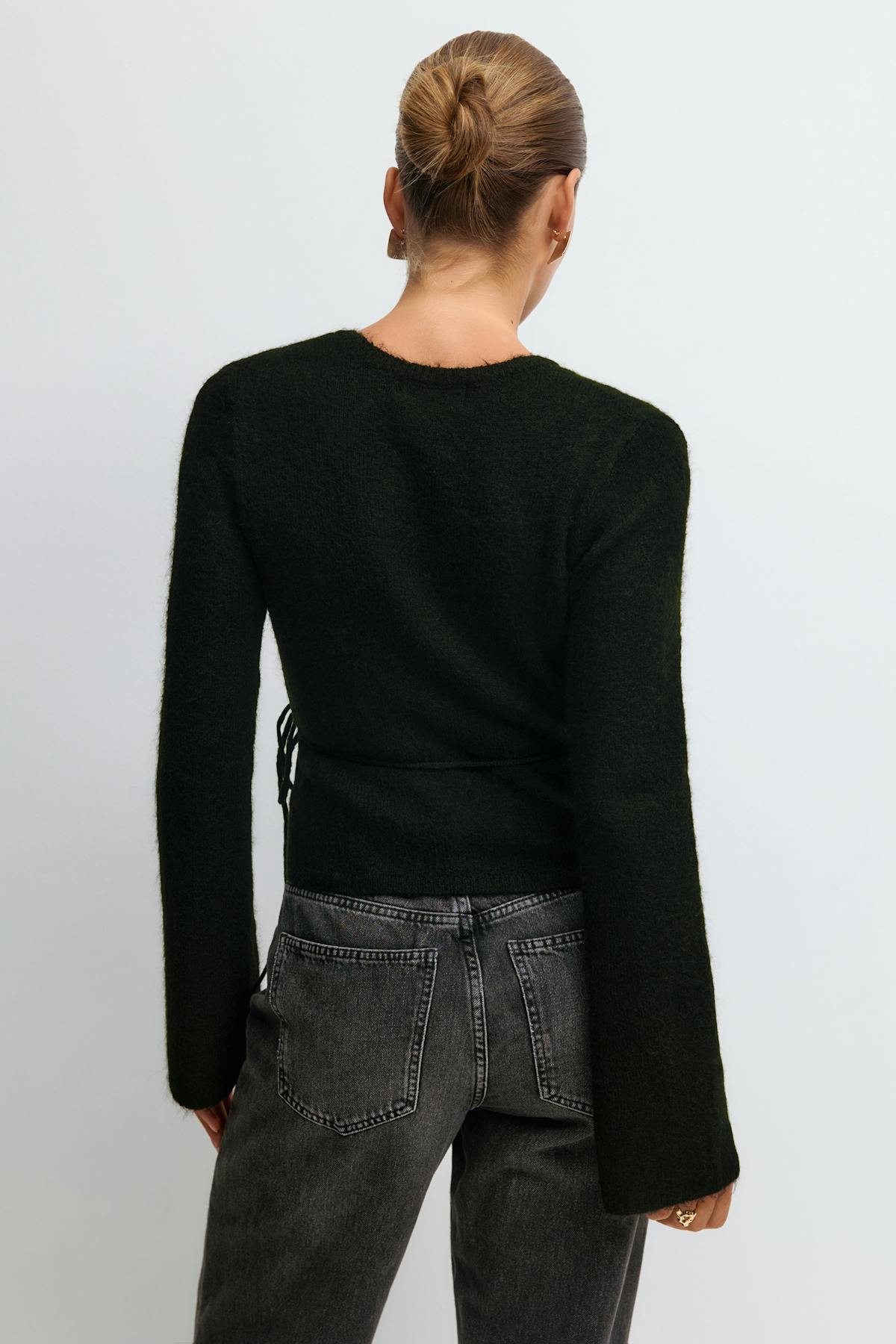 Knitted wrap cardigan
