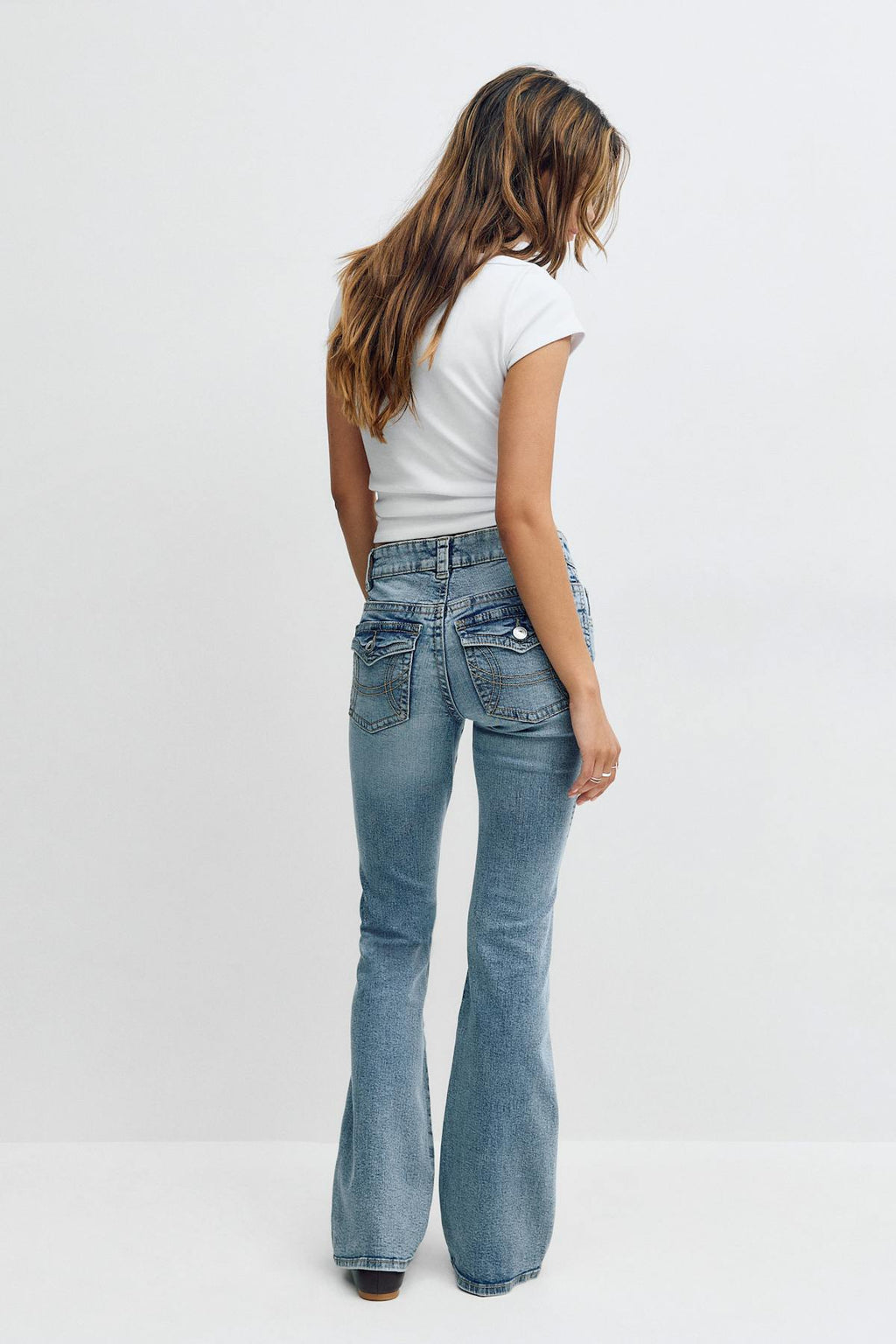 Y2k low twisted bootcut jeans