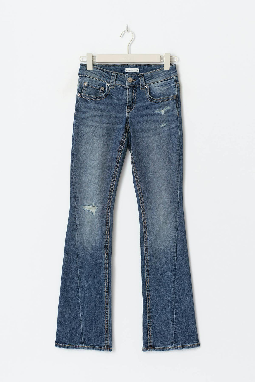 Y2k low twisted bootcut jeans