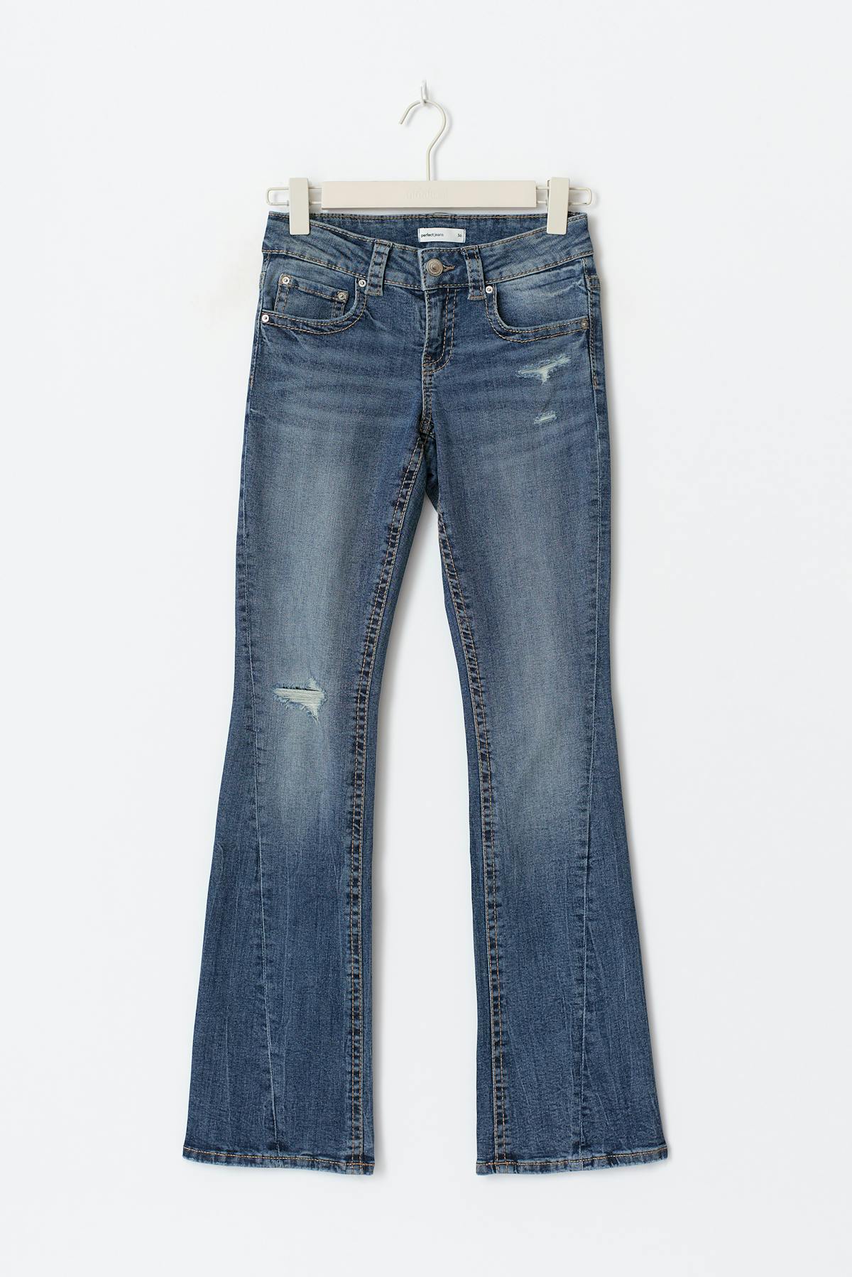 Y2k low twisted bootcut jeans