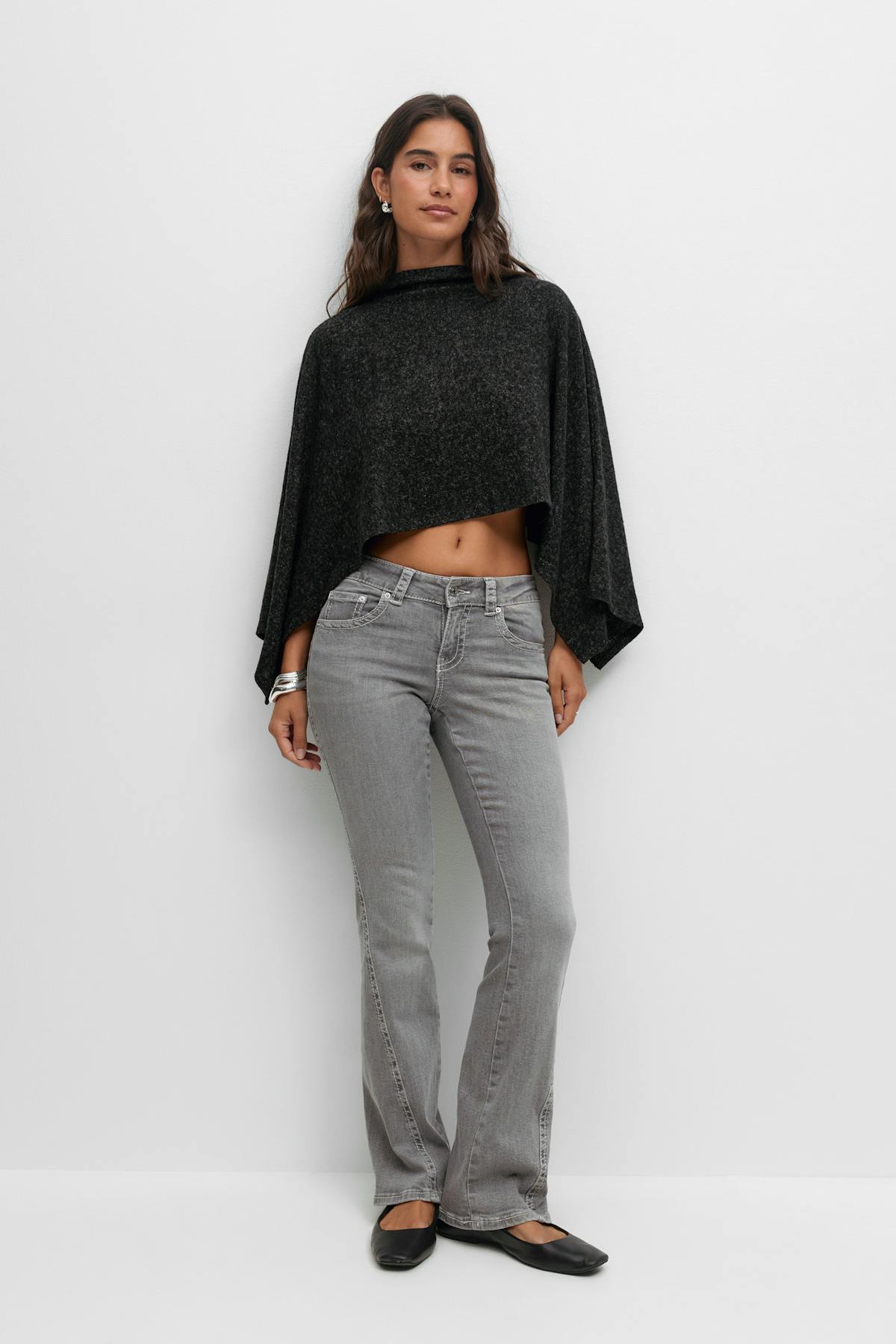 Y2k low twisted bootcut jeans