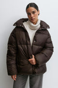 Belted puffer jacket