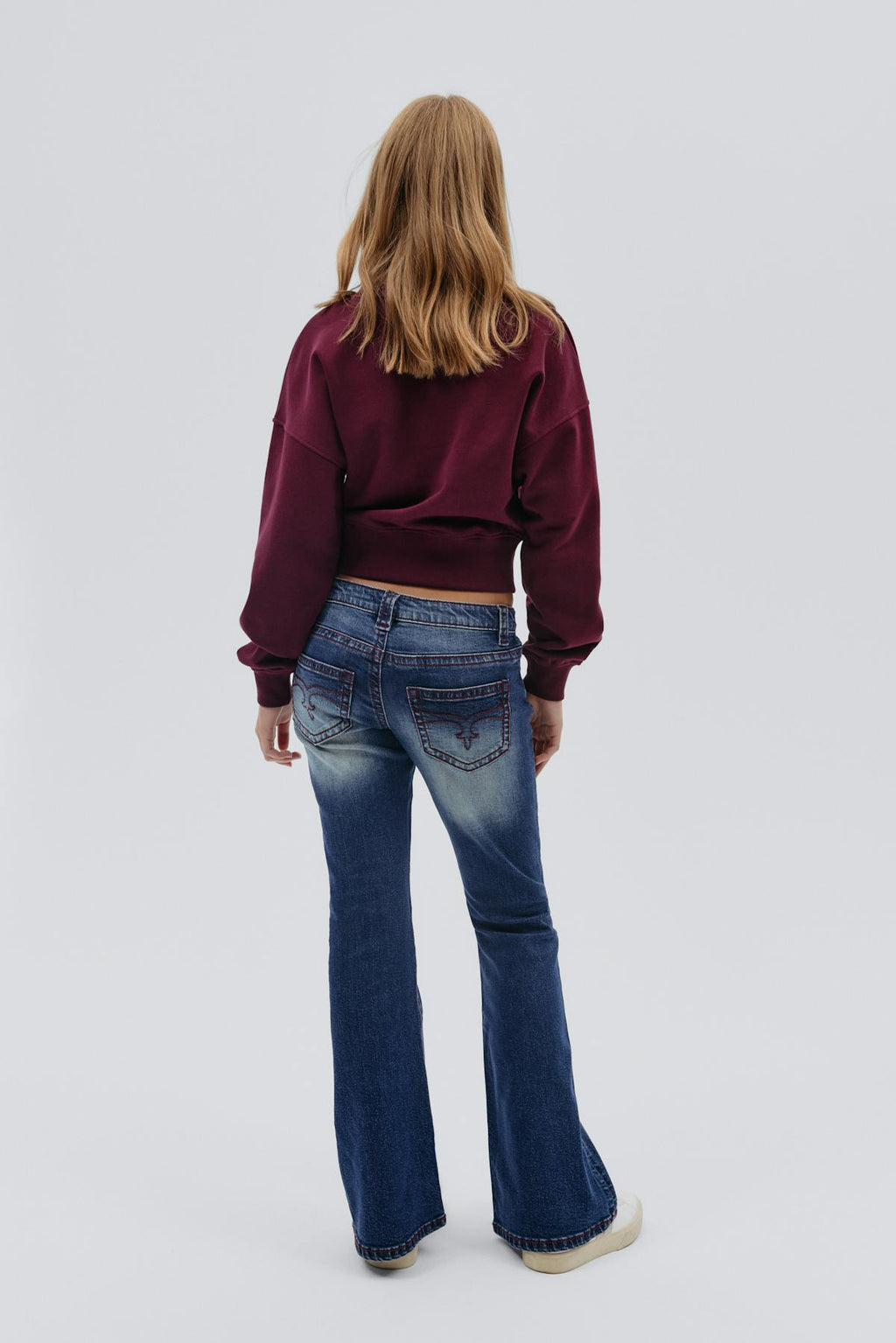 Low rise flare jeans