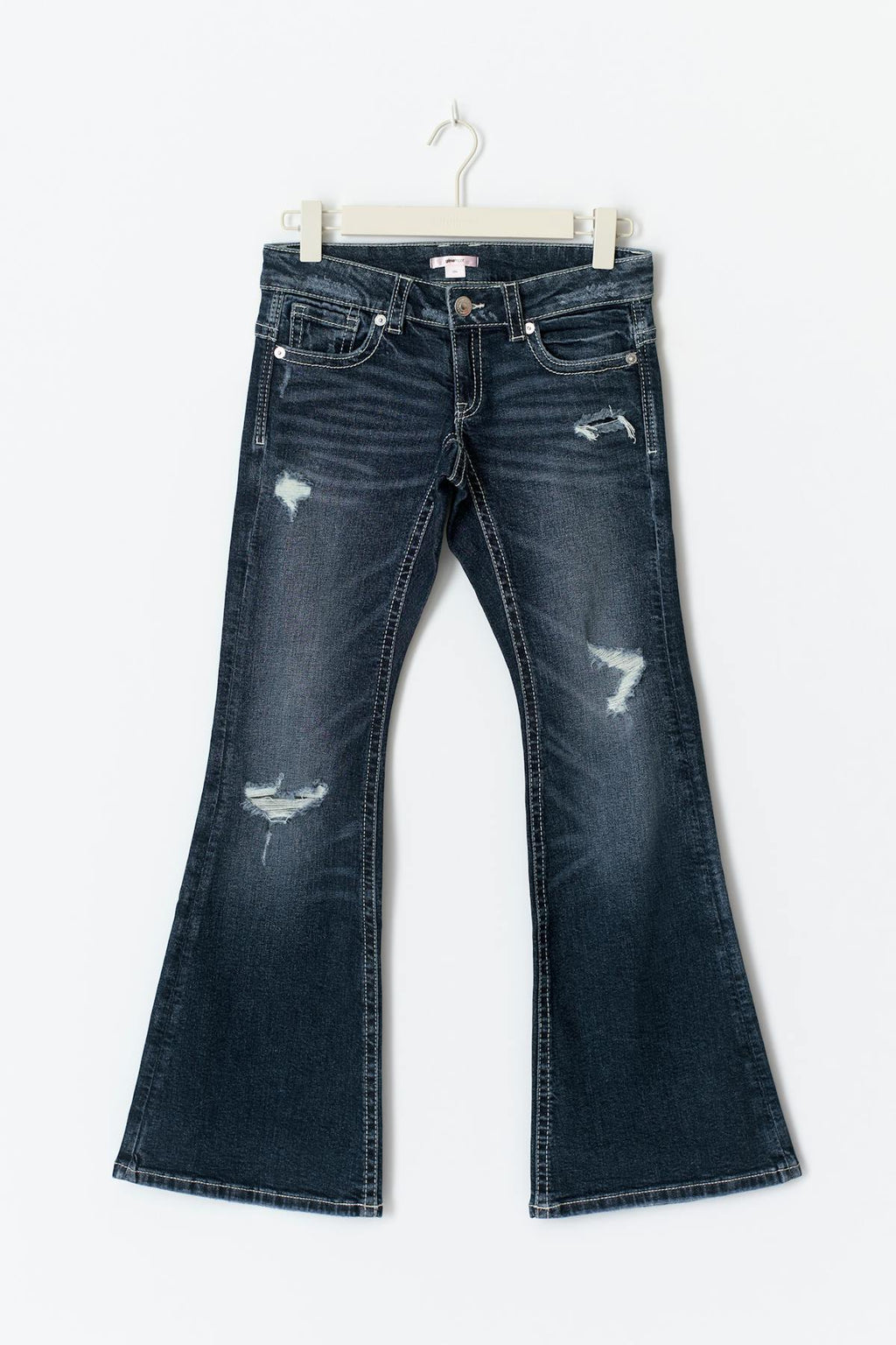 Low rise flare jeans