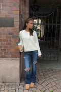Low rise flare jeans