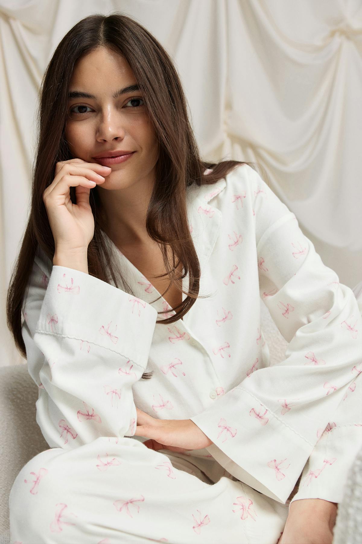 Flannel pyjamas shirt