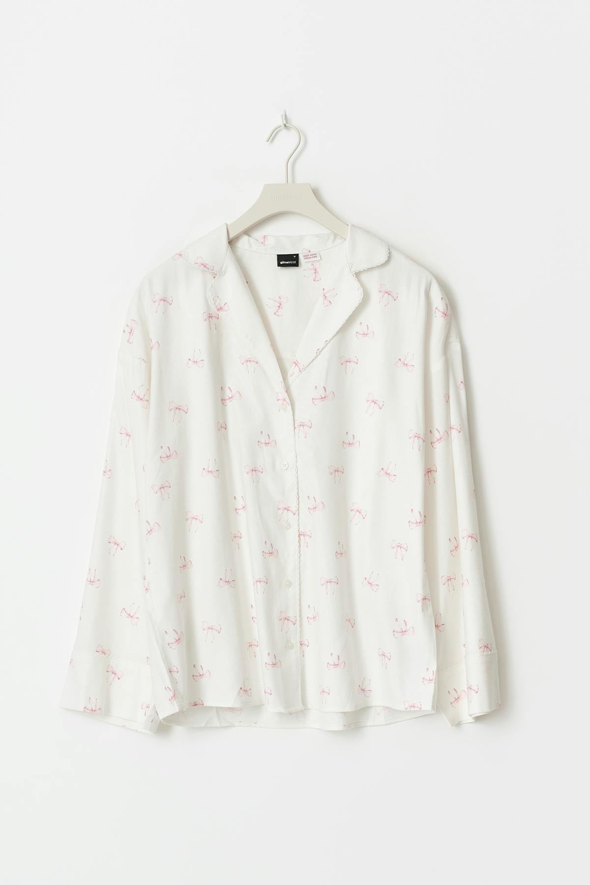 Flannel pyjamas shirt