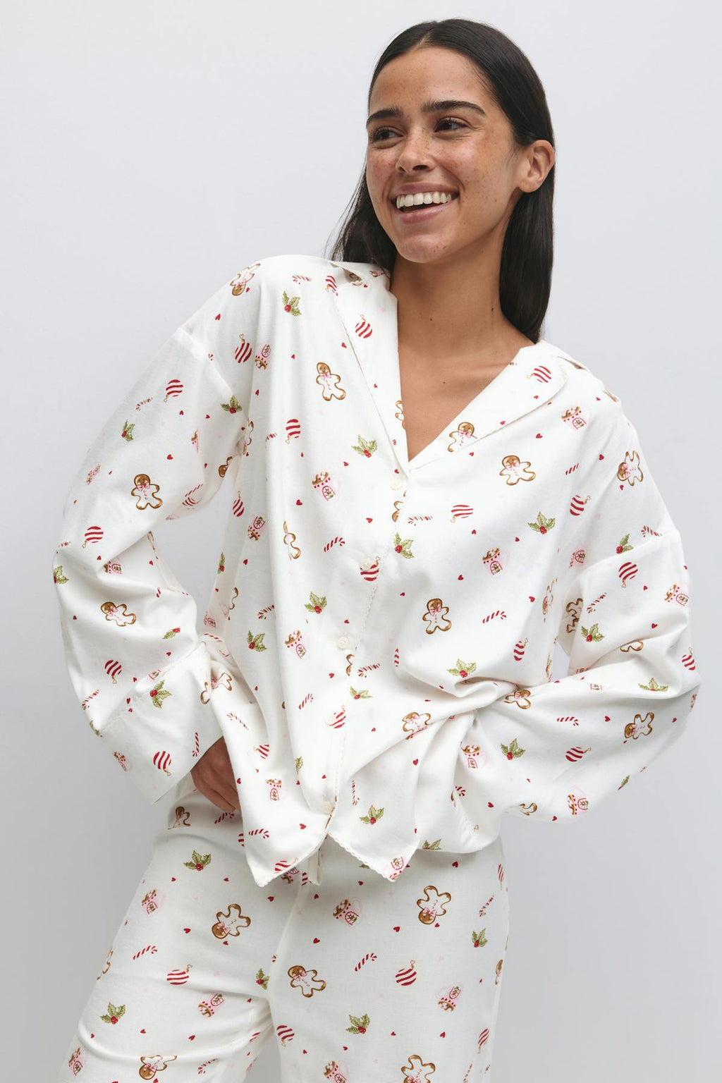 Flannel pyjamas shirt