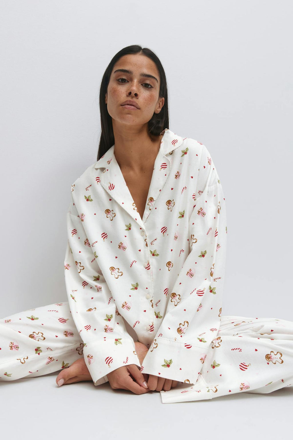Flannel pyjamas shirt