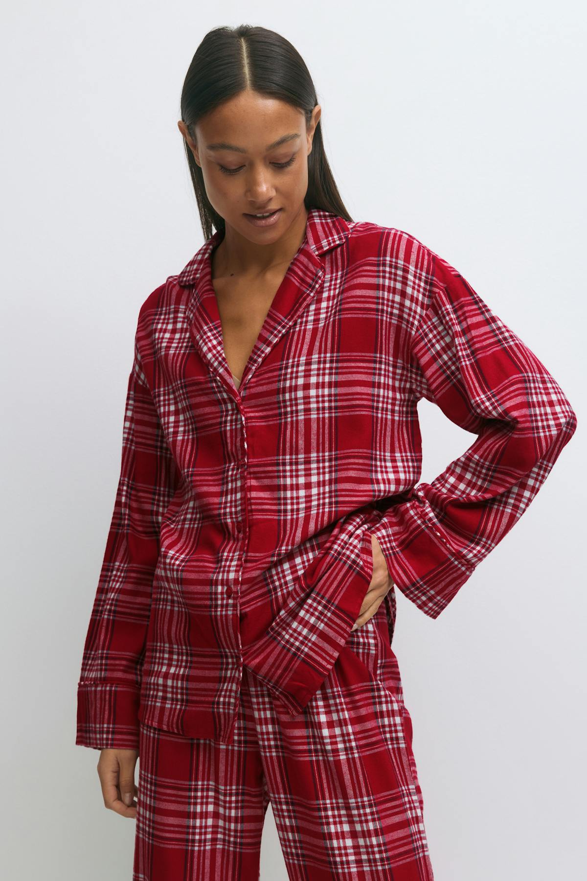 Flannel pyjamas shirt