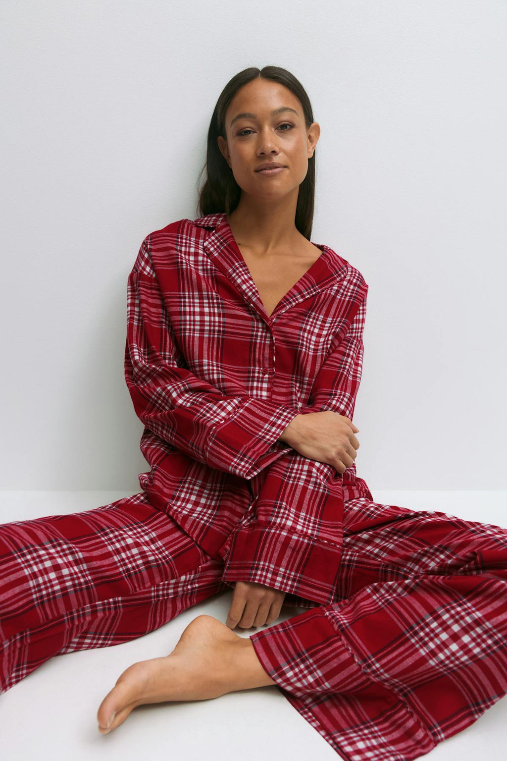 Flannel pyjamas shirt