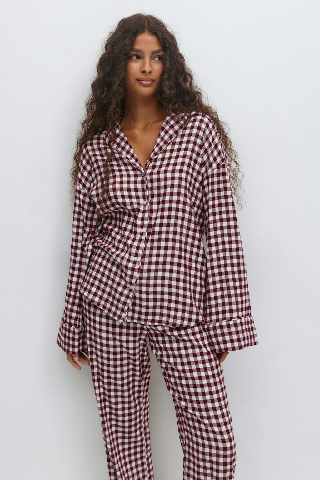 Flannel pyjamas shirt