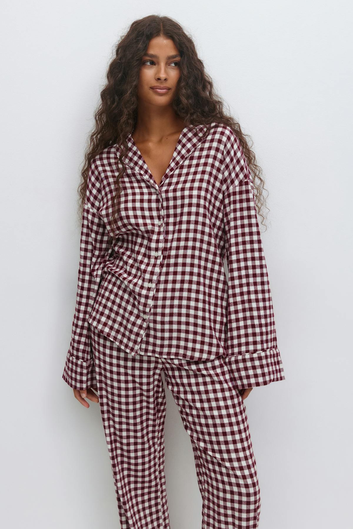 Flannel pyjamas shirt