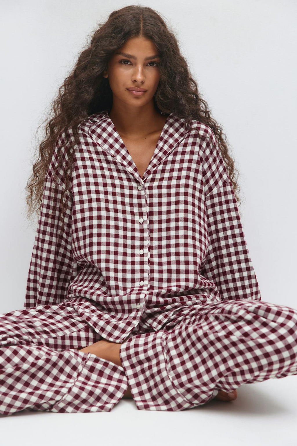 Flannel pyjamas shirt