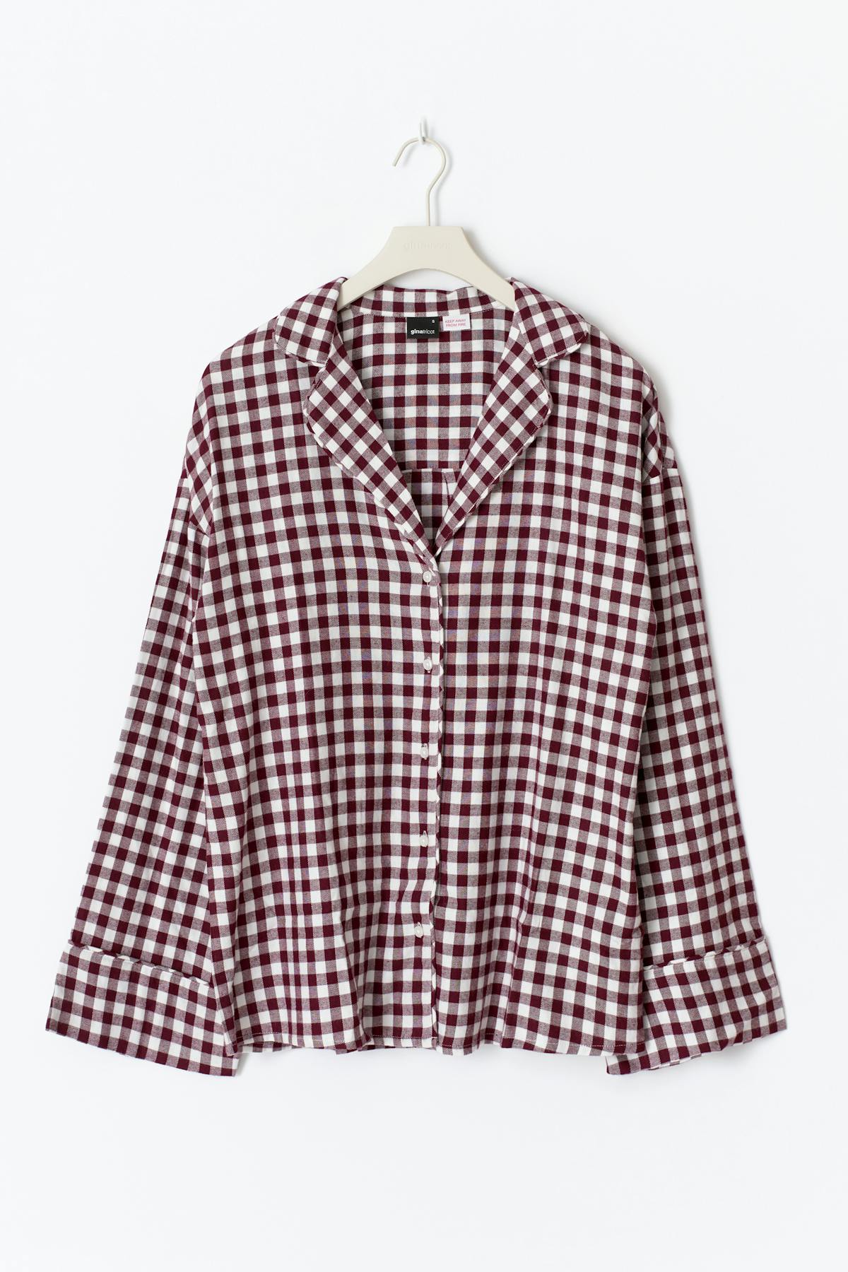 Flannel pyjamas shirt
