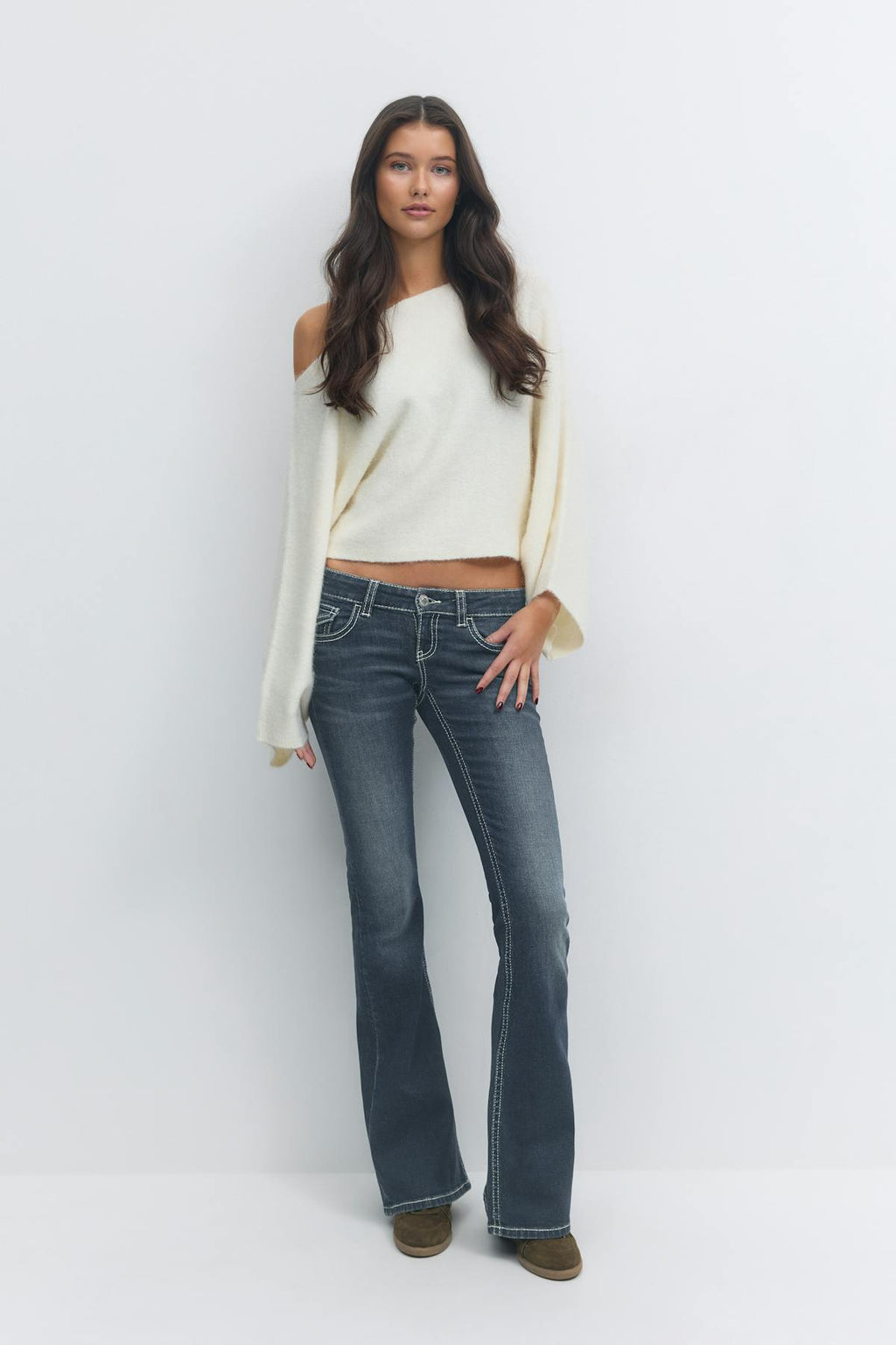 Embroidery jeans tall