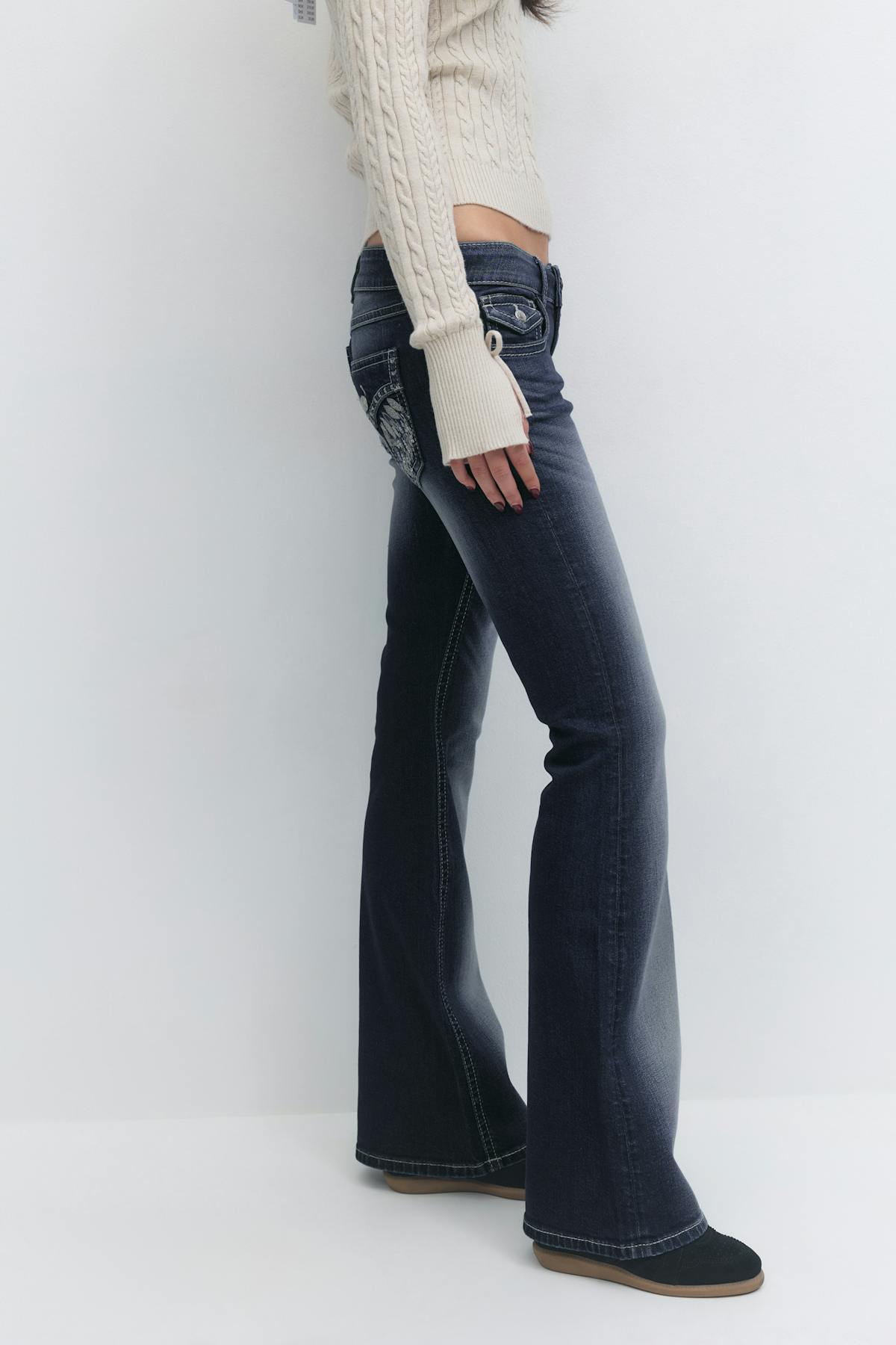 Embroidery jeans tall