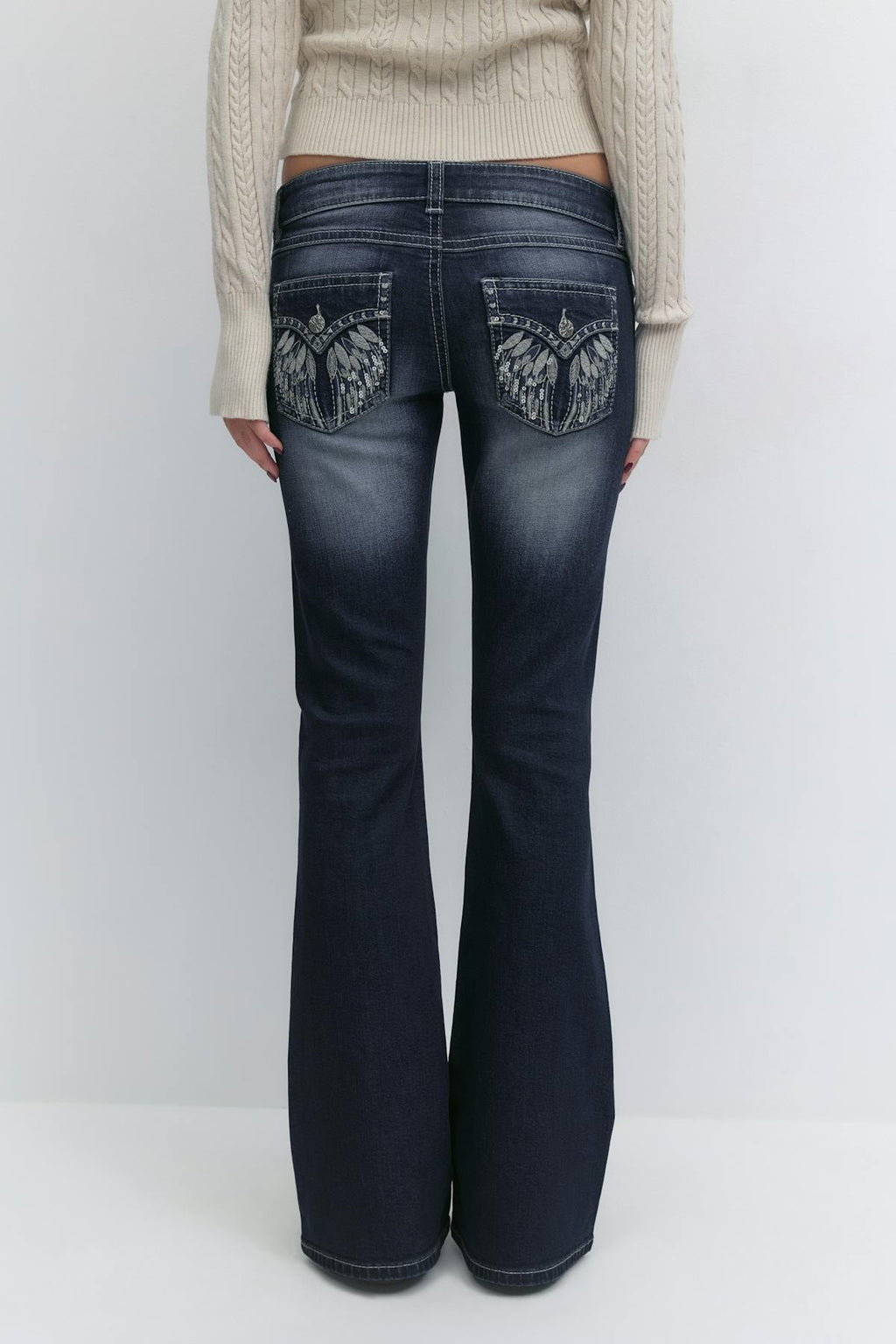Embroidery jeans tall