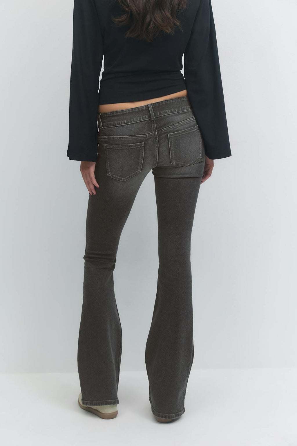 14+ pleated flare jeans tall