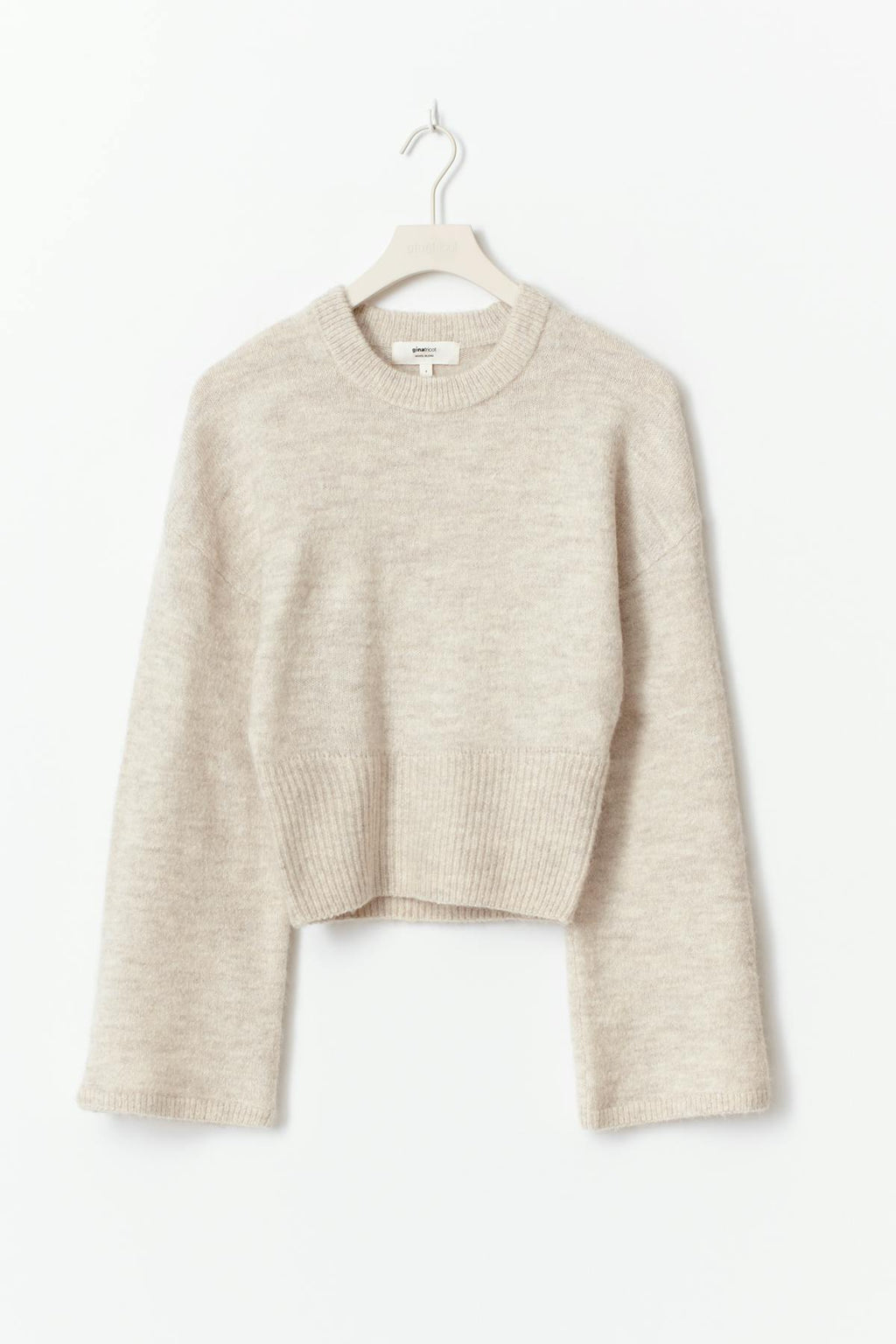 Wide sleeve knitted sweater