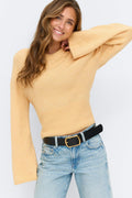 Wide sleeve knitted sweater