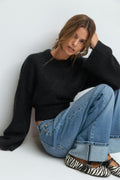 Wide sleeve knitted sweater