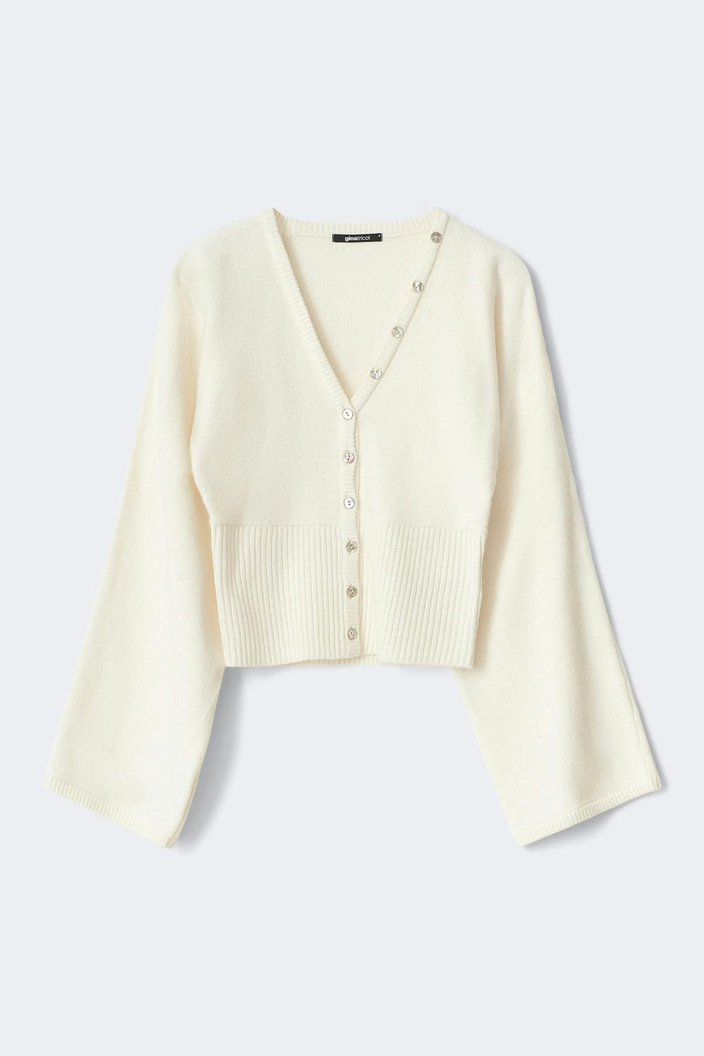 Fitted waist knitted cardigan