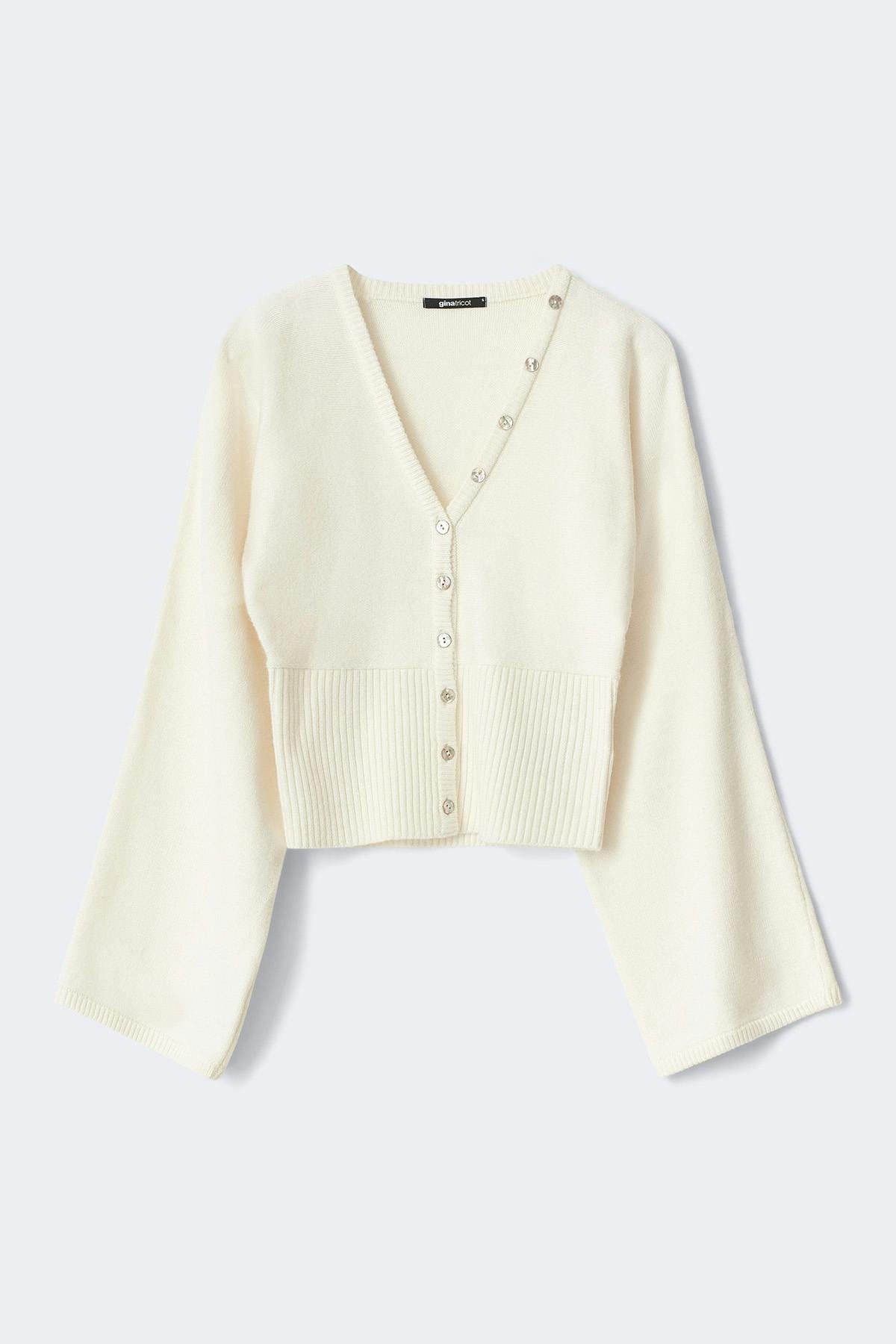 Fitted waist knitted cardigan