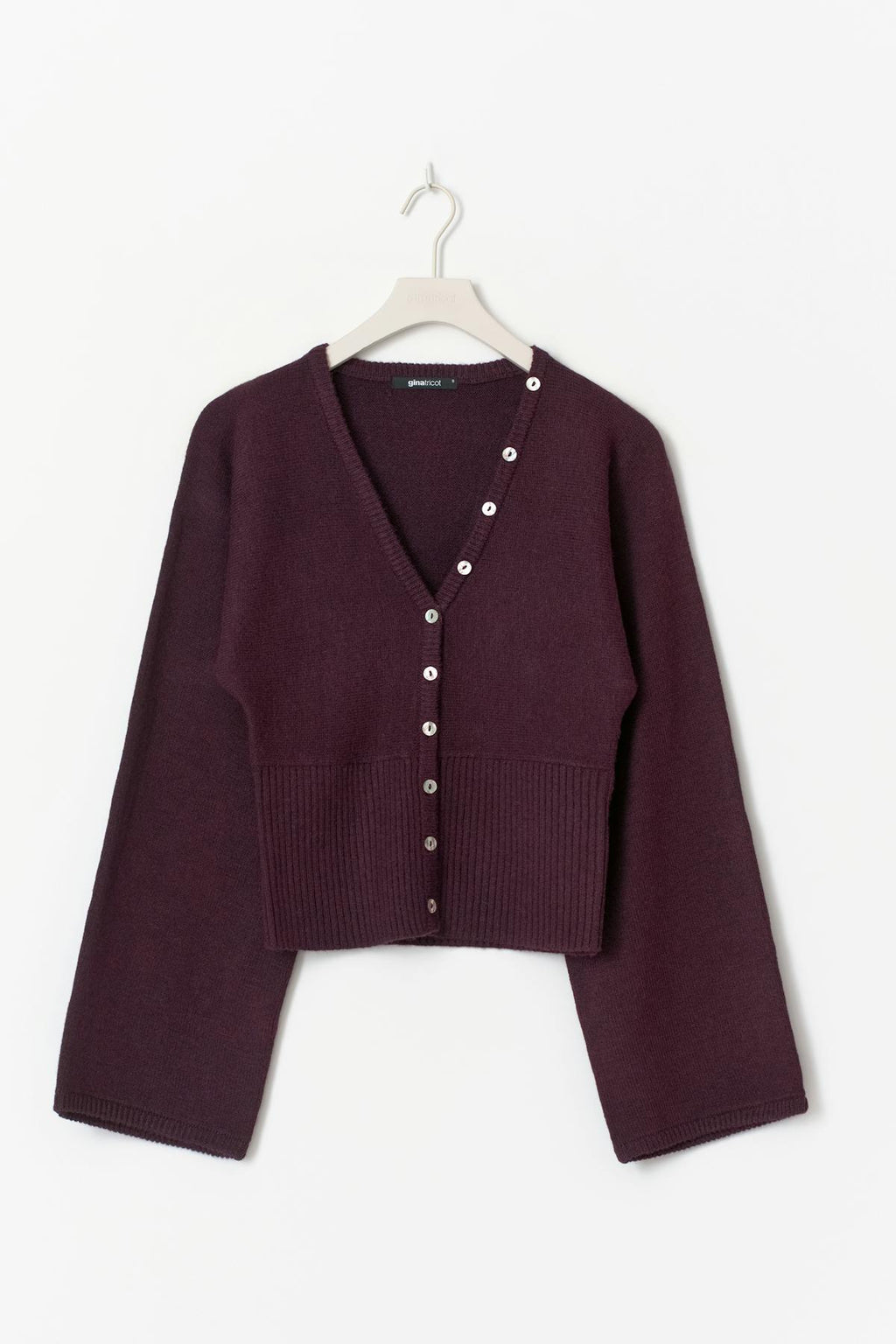 Fitted waist knitted cardigan