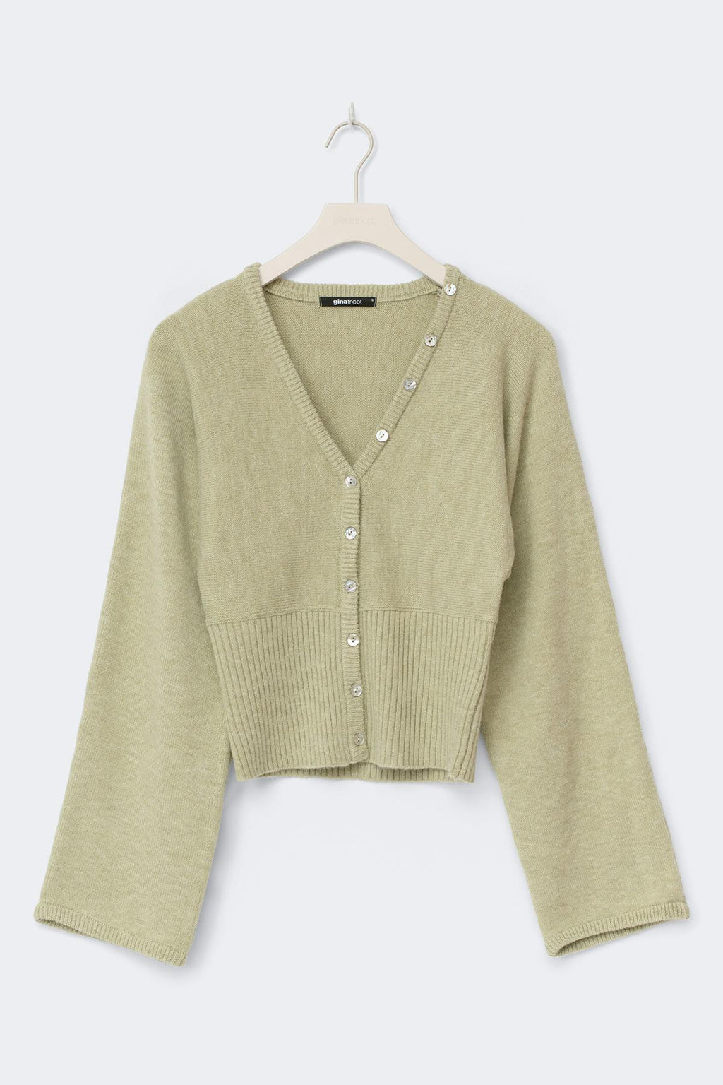 Fitted waist knitted cardigan
