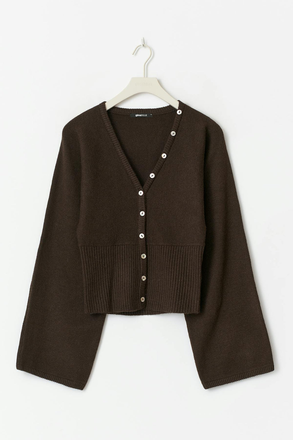 Fitted waist knitted cardigan