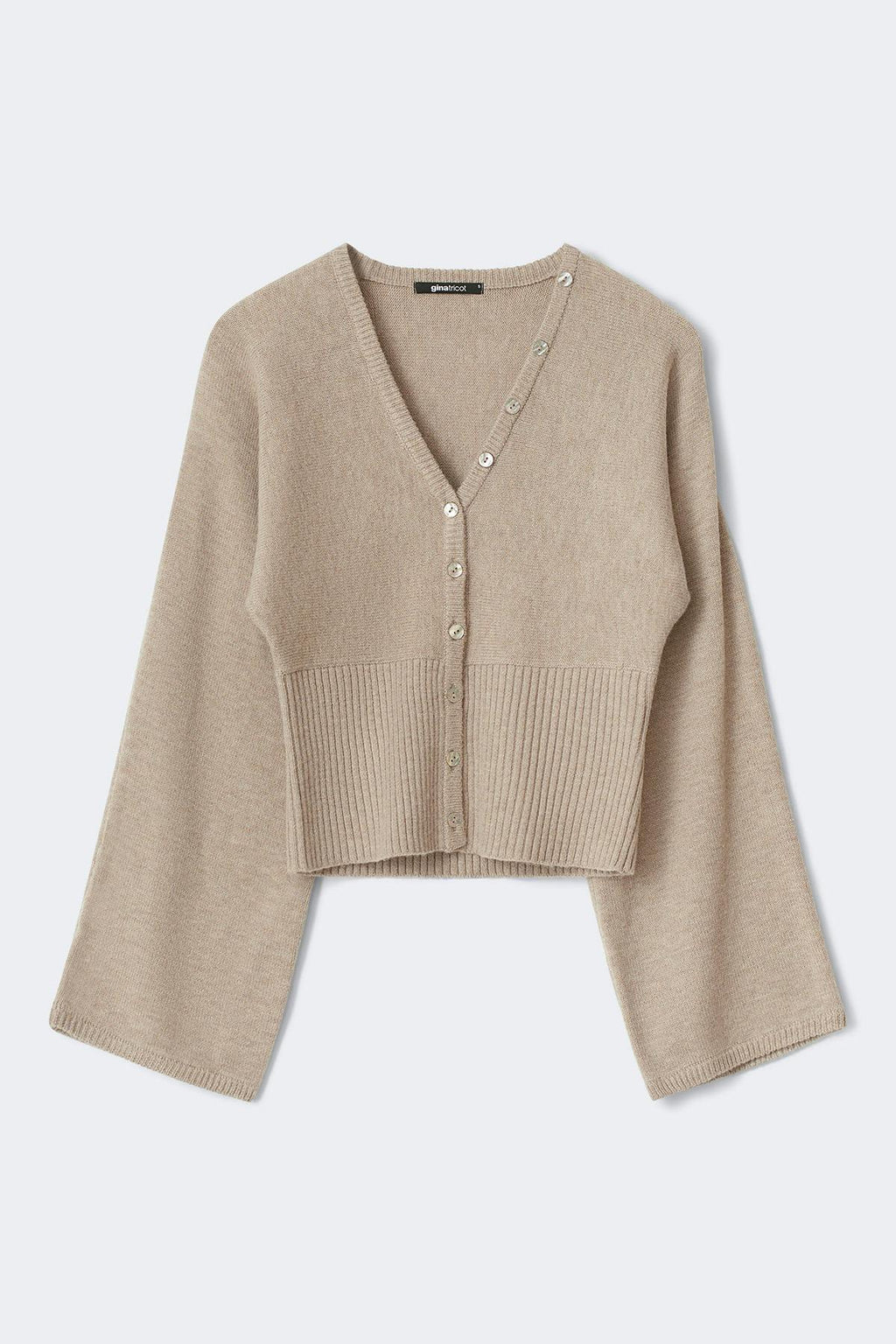 Fitted waist knitted cardigan