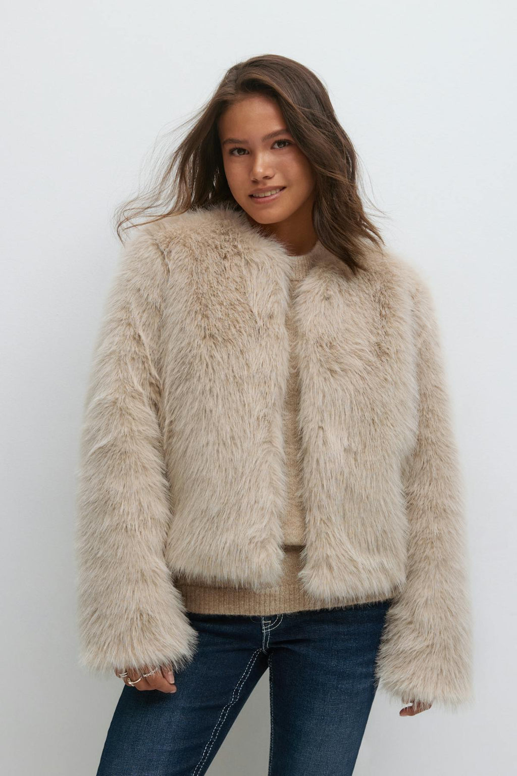 Y faux fur jacket