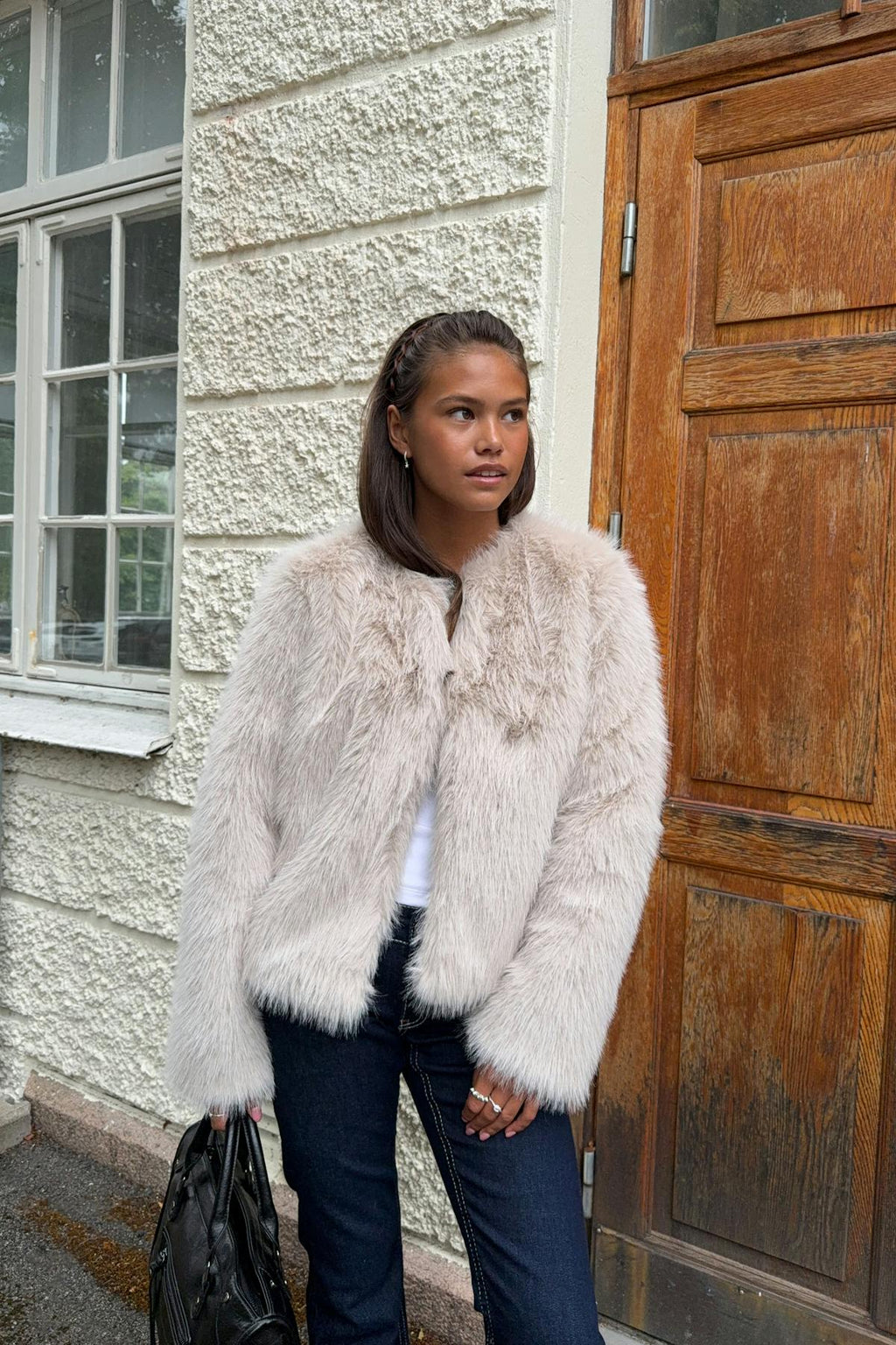 Y faux fur jacket