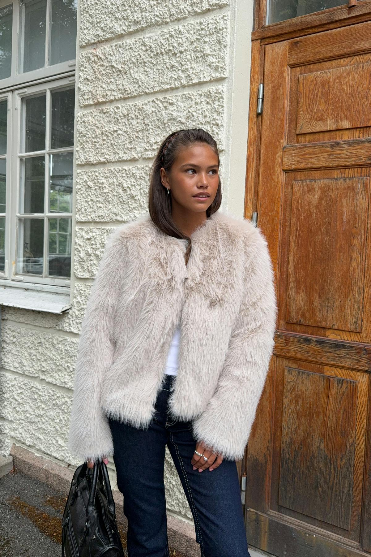 Y faux fur jacket