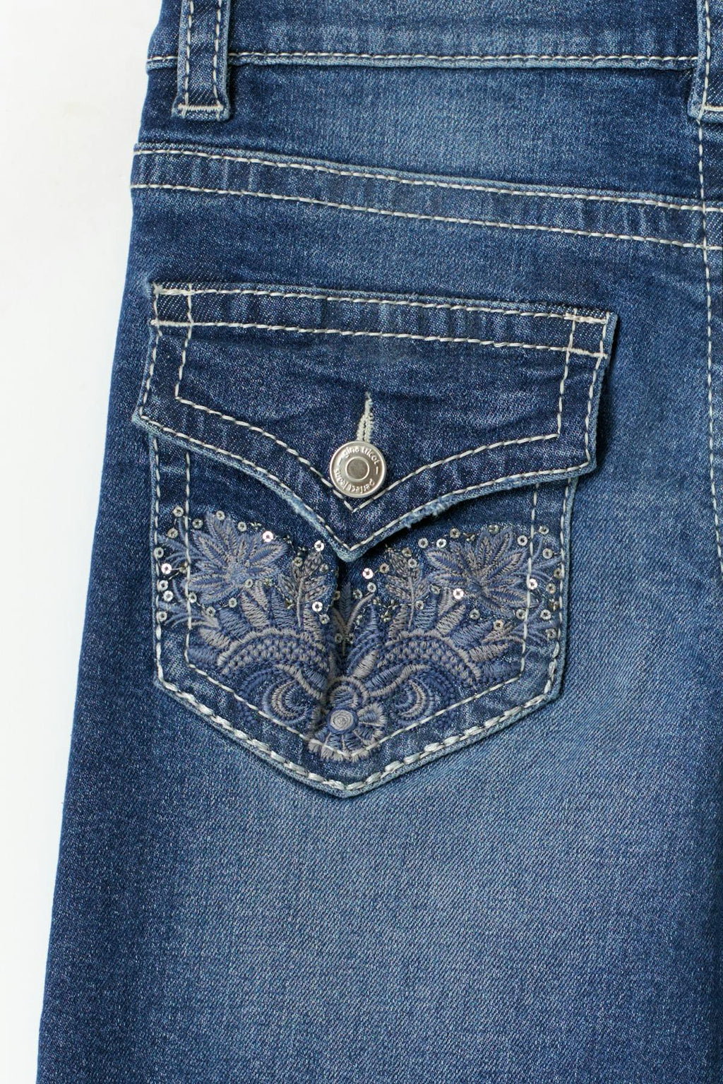 Decorated flare tall jeans