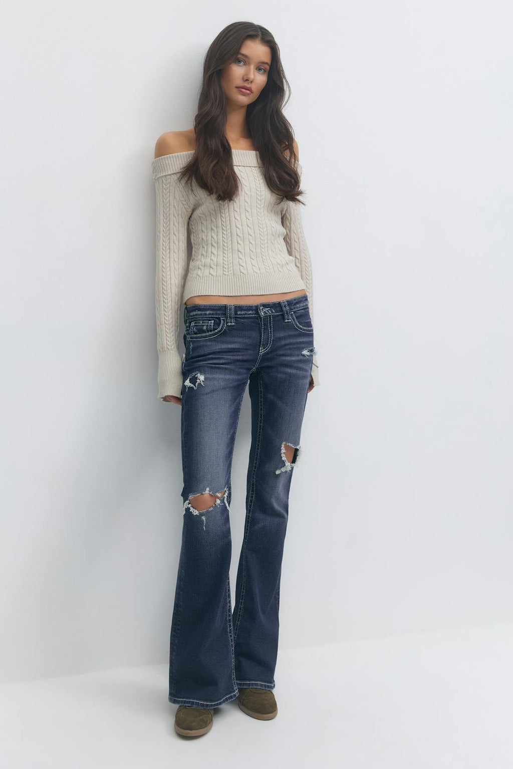 14+ low rise flare jeans tall