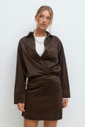 Faux suede shirt