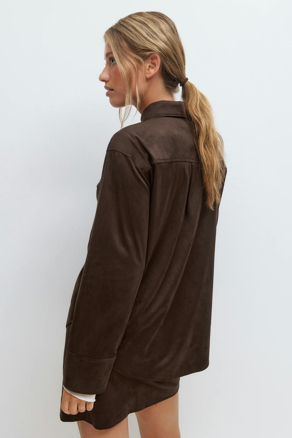 Faux suede shirt