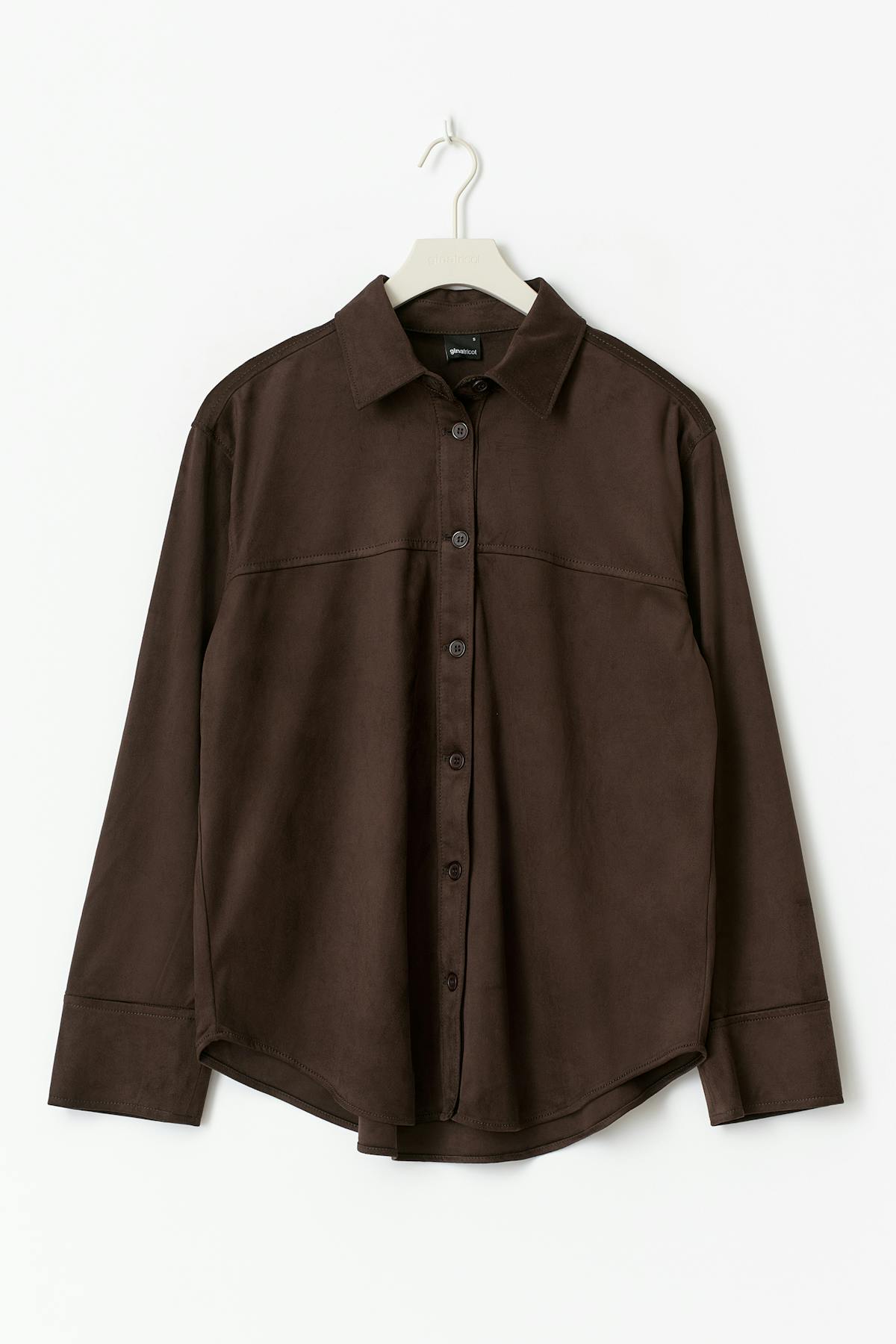 Faux suede shirt