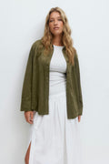 Faux suede shirt