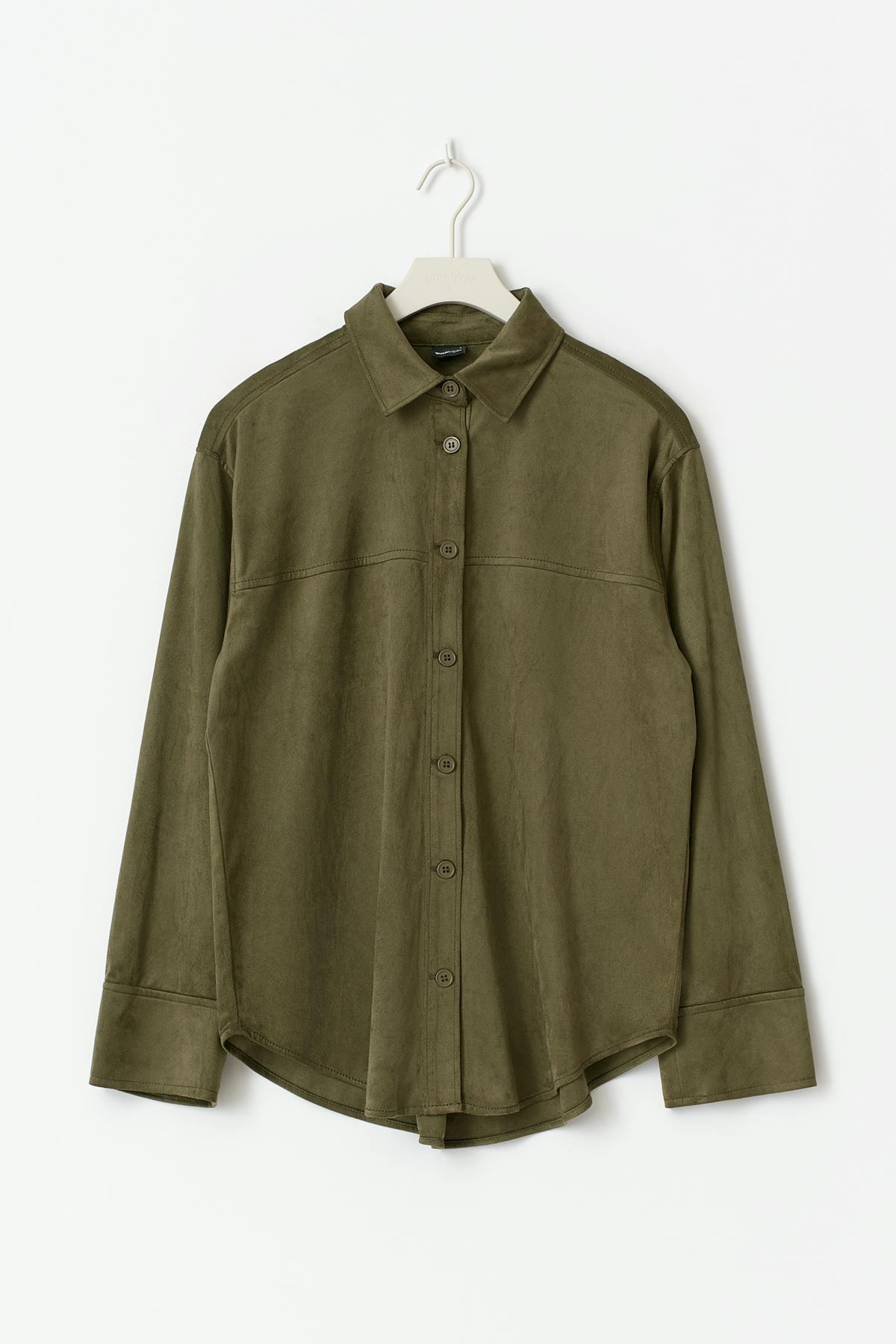 Faux suede shirt