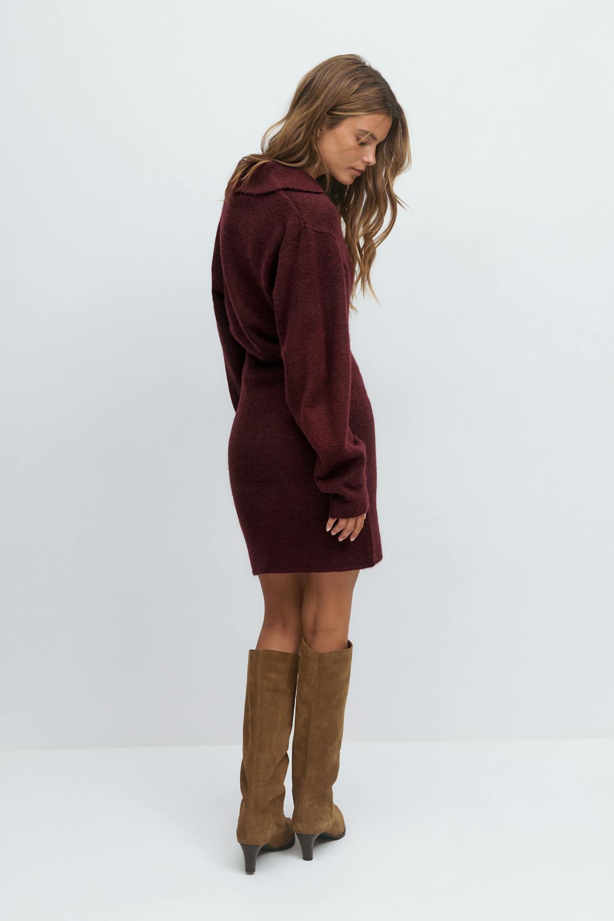 Knitted button down dress