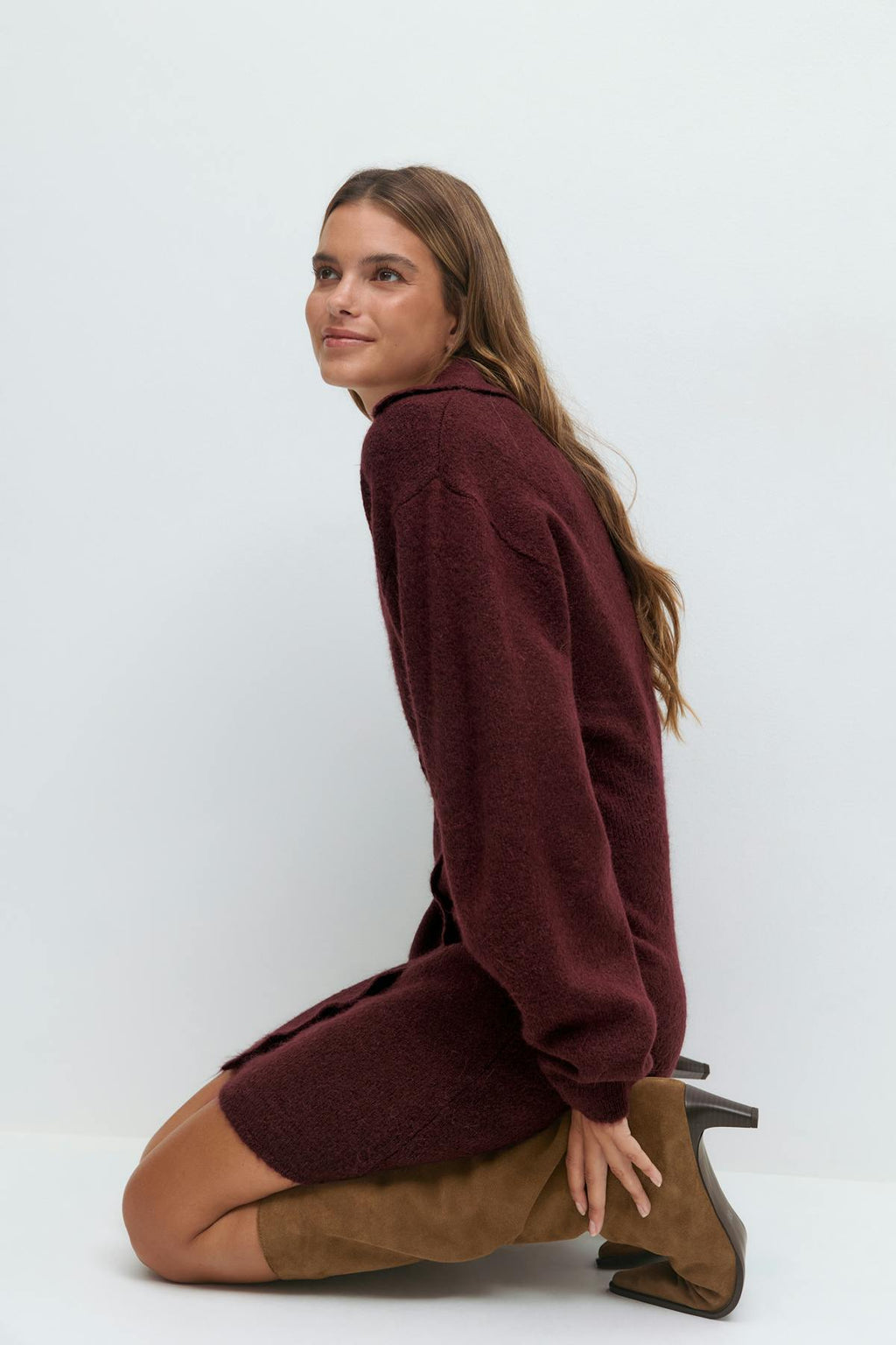 Knitted button down dress
