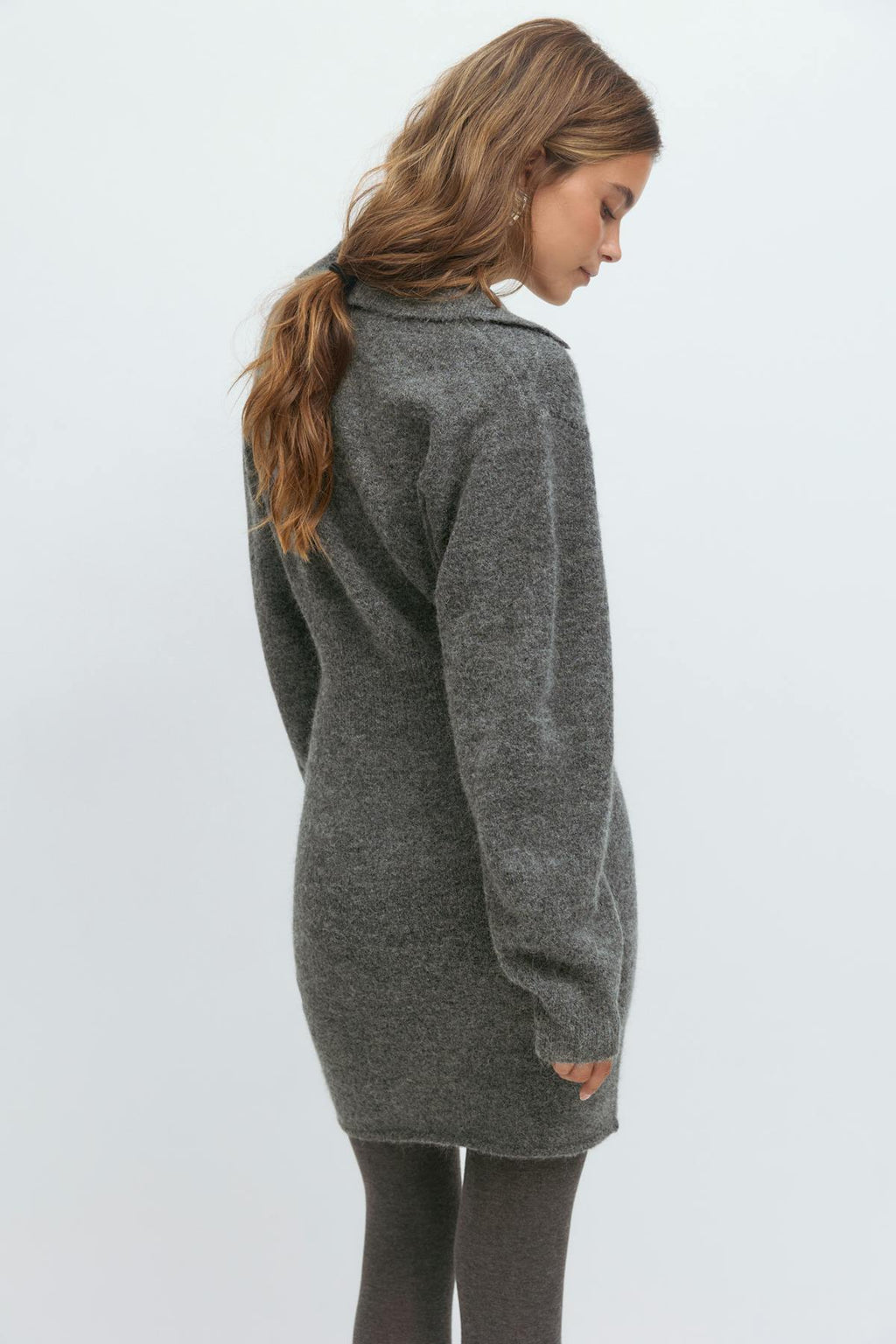 Knitted button down dress