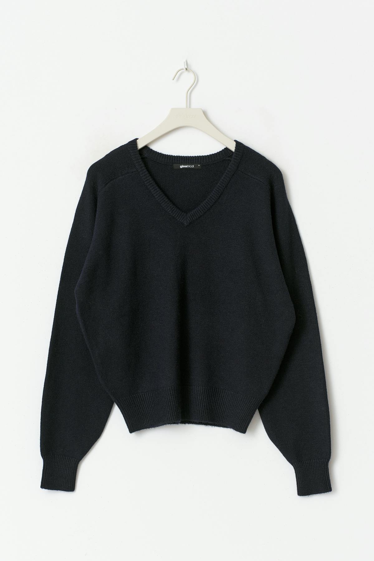 V-neck knitted sweater